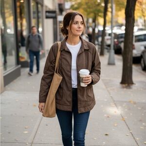 Columbia Titanium Omni-Dry brown shirt, Jacket. Ptp 20” lenght 22”